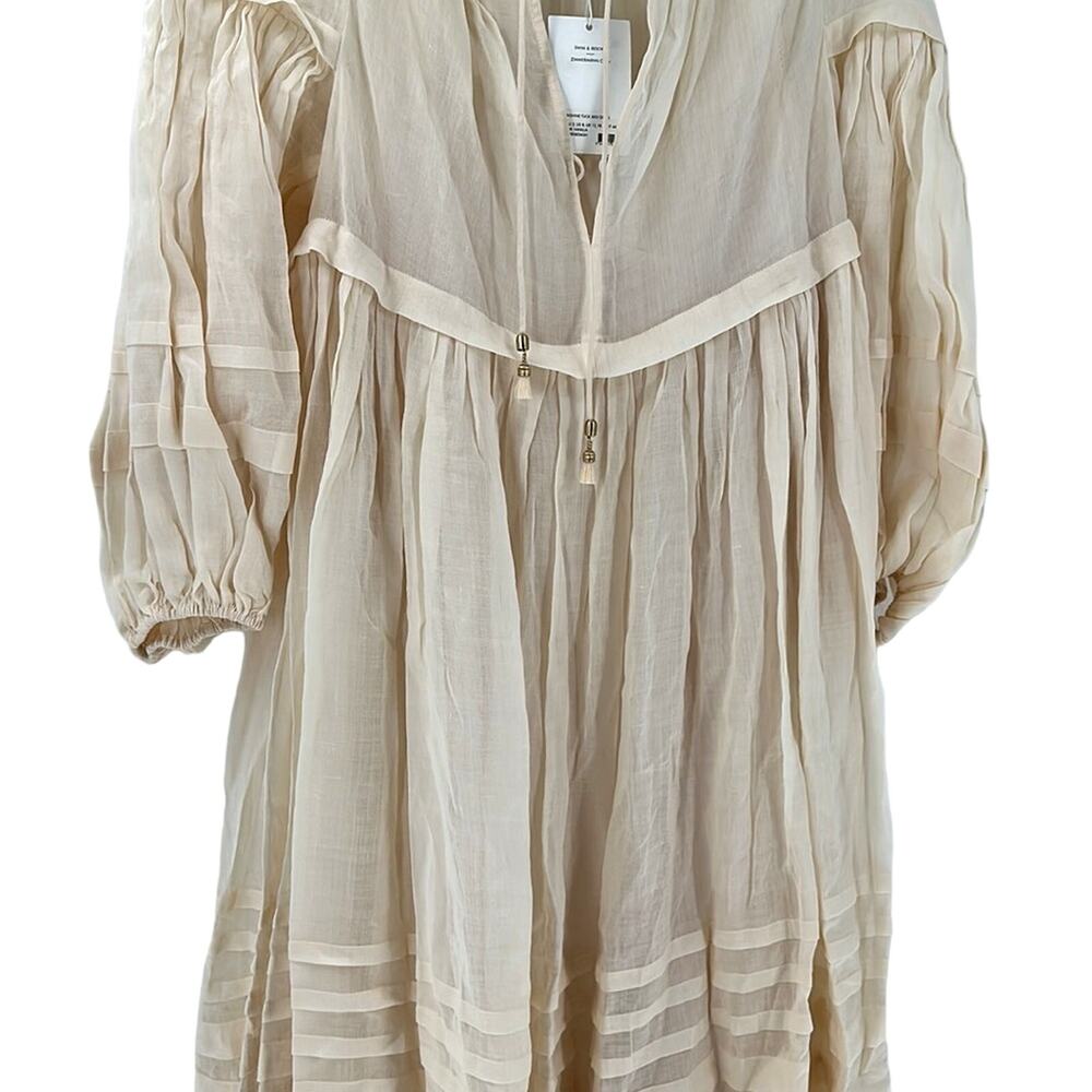 Zimmerman Moonshine Tuck Midi Dress | Size 8 - Picture 12 of 13